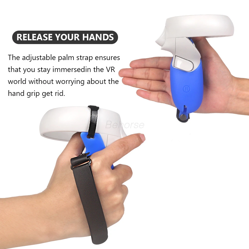 VR Protective Cover For Oculus Quest 2 VR Touch Controller Silicone Shell With Strap Handle Grip For Oculus Quest 2 Accessories