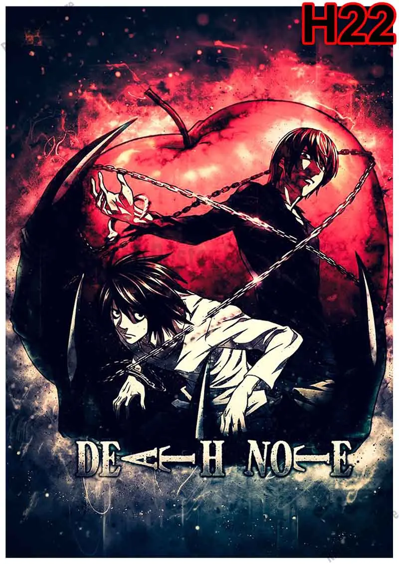 Japonês Anime Death Note Pôsteres Retros, Arte Pintura De Filmes