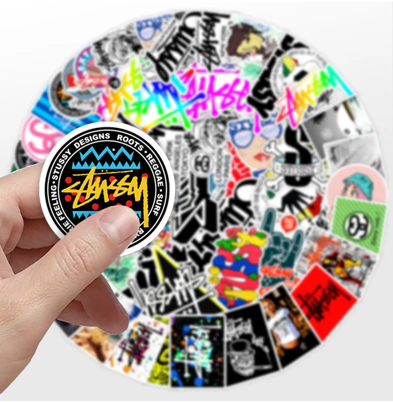 50pcs Fashion Trendy Mobile Phone Refrigerator DIY Waterproof Sticker 2
