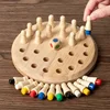 Montessori Memory Match Chess Game 3D Puzzles Wooden Early Educational Family Party Casual Interaction Game Toy for Children Kid 1