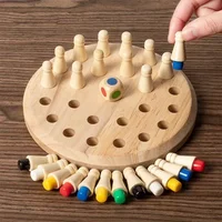 Montessori Memory Match Chess Game 3D Puzzles Wooden Early Educational Family Party Casual Interaction Game Toy for Children Kid 1