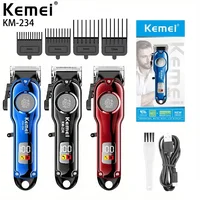 Kemei Km-234 Men Trimmer Clipper Professional Hair Trimmer Led Display Rechargeable Cordless Hair Clipper 1