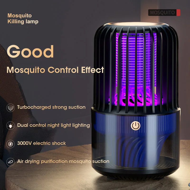 Usb Mosquito Killer Lamp Shock Elettrico Muto Fotocatalizzatore Kill Fly Repellent Anti Mosquito Trap Home Outdoor Camping No Battery
