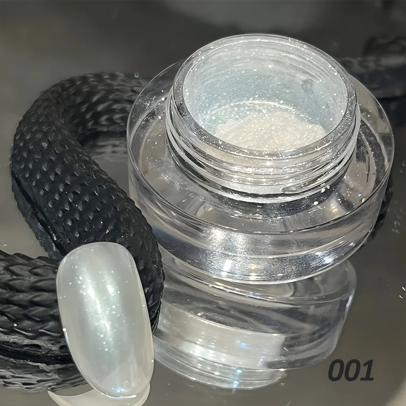 Pearl Chrome Nail Powder Glazed Donut Effect Rectangular Preservative-Free Mirror Moonlight Powder Suitable For Nail