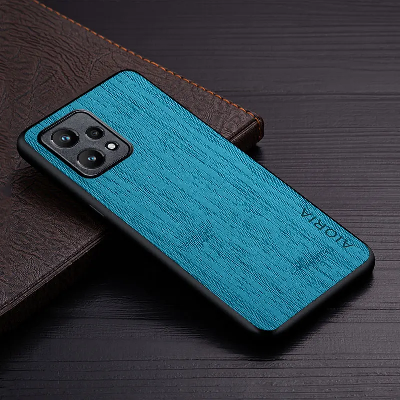 Case for Oppo Realme 9 Pro Plus 9i 5G funda bamboo wood pattern Leather phone cover Luxury coque for oppo realme 9 pro case capa 5