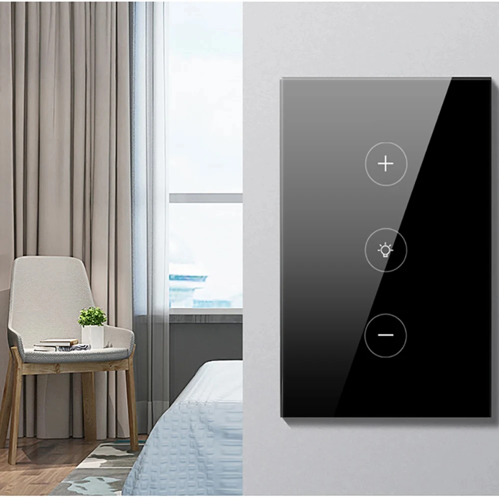 투야 와이파이 스마트 터치 조명 조광기 스위치, 미국 표준 스마트 라이프 음성 제어 AC110-240V, 알렉사 구글 홈과 작동