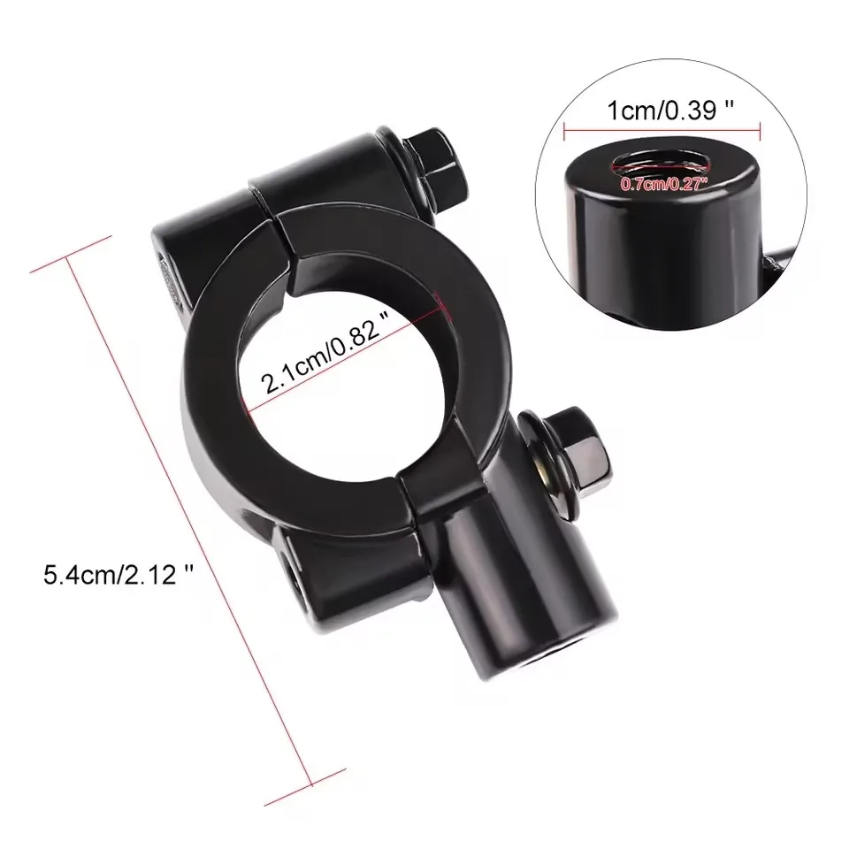 1PC Motorcycle Mirror Mount 8MM / 10MM Motorcycle Modified Rearview Mirror Seat Moto Bracket Adapter Handlebar Bracket