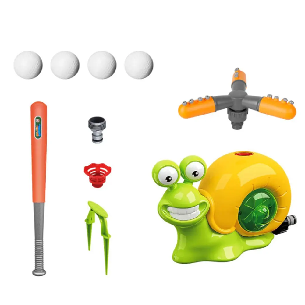 Cartoon Snail Water Sprinkler Baseball Toy Outdoor Water Toys Summer Garden Lawns Toys for Kids Outdoor Play