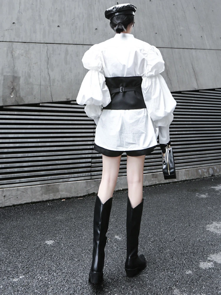 [EAM] Women Black Button Split Joint Asymmetrical Loose Fit Vest New Sleeveless   Fashion Tide Spring Autumn 2025 1K371 2