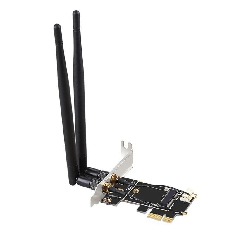 M.2 NGFF PCIE 프로토콜 무선 네트워크 카드 모듈 카드용 PCIE-1X-KEY E 어댑터 라이저 카드