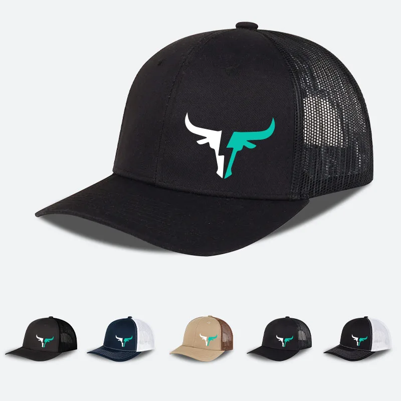 Mesh Cap with Bulls Logo - Lightweight, Breathable, Adjustable Sun Hat, Stylish Fashion Accessory