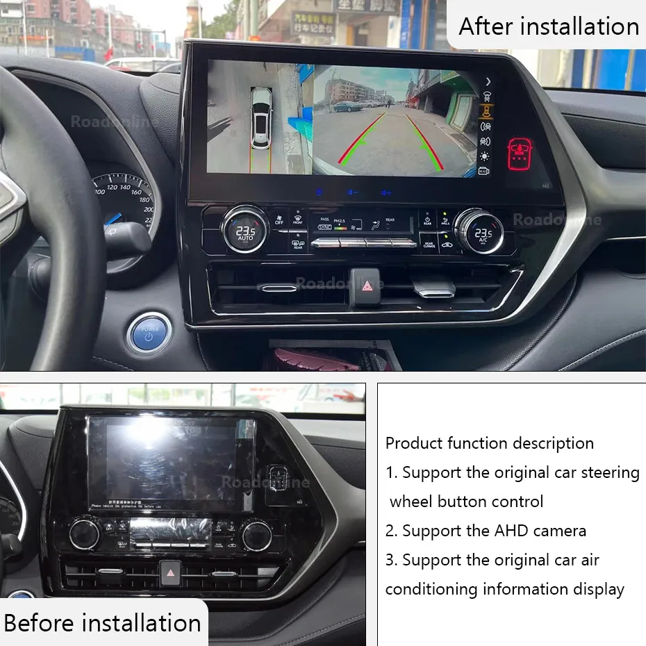 Android audio For Toyota Highlander-8+256 car intelligent systems wireless carplay android car radio multimedia player