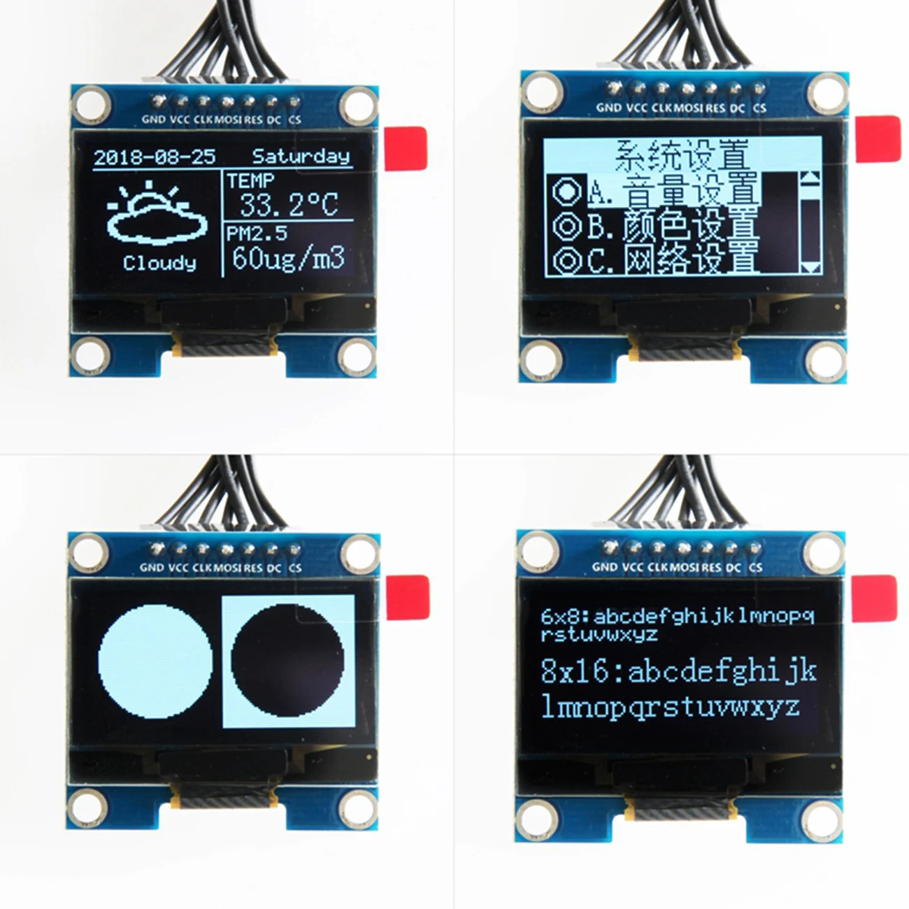Modulo Di Visualizzazione Schermo LCD OLED Da 1,3 Pollici Bianco Blu SH1106 128X64 12864 SPI IIC I2C Comunicare 128*64 4 Pin 7 Pin - Foto 6