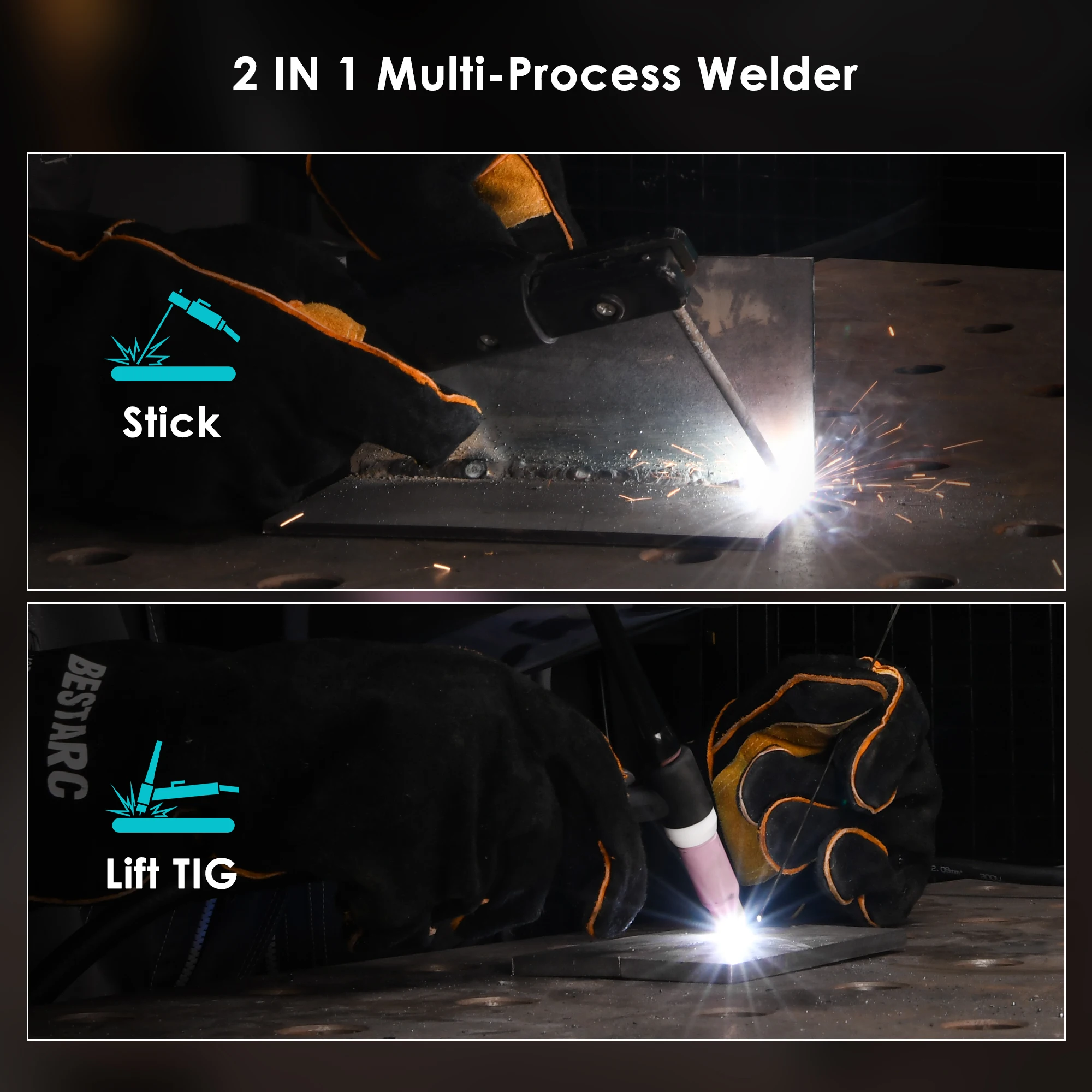 bestarc 200A Stick Welder ARC TIG 220V Digital Display Synergic Control Portable MMA Welder with Hot Start, Arc Force and VRD 3