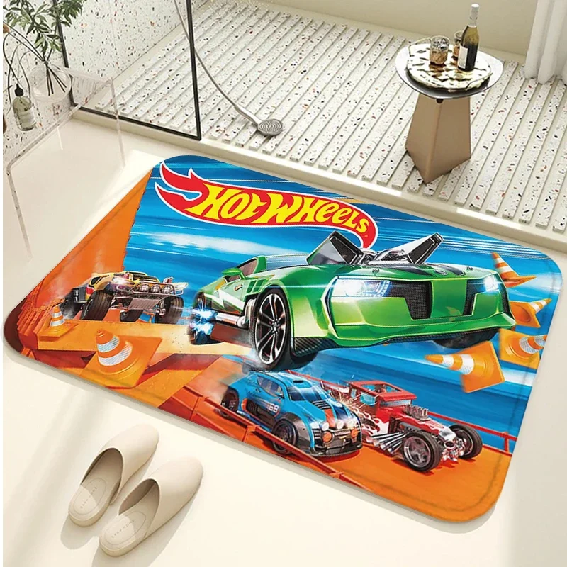 Tappetino Per Piedi Hotwheels Tappeto Antiscivolo Per Cucina Zerbino Porta D'Ingresso Tappeto Da Bagno Super Assorbente Tappetini Per Balcone Casa Da 