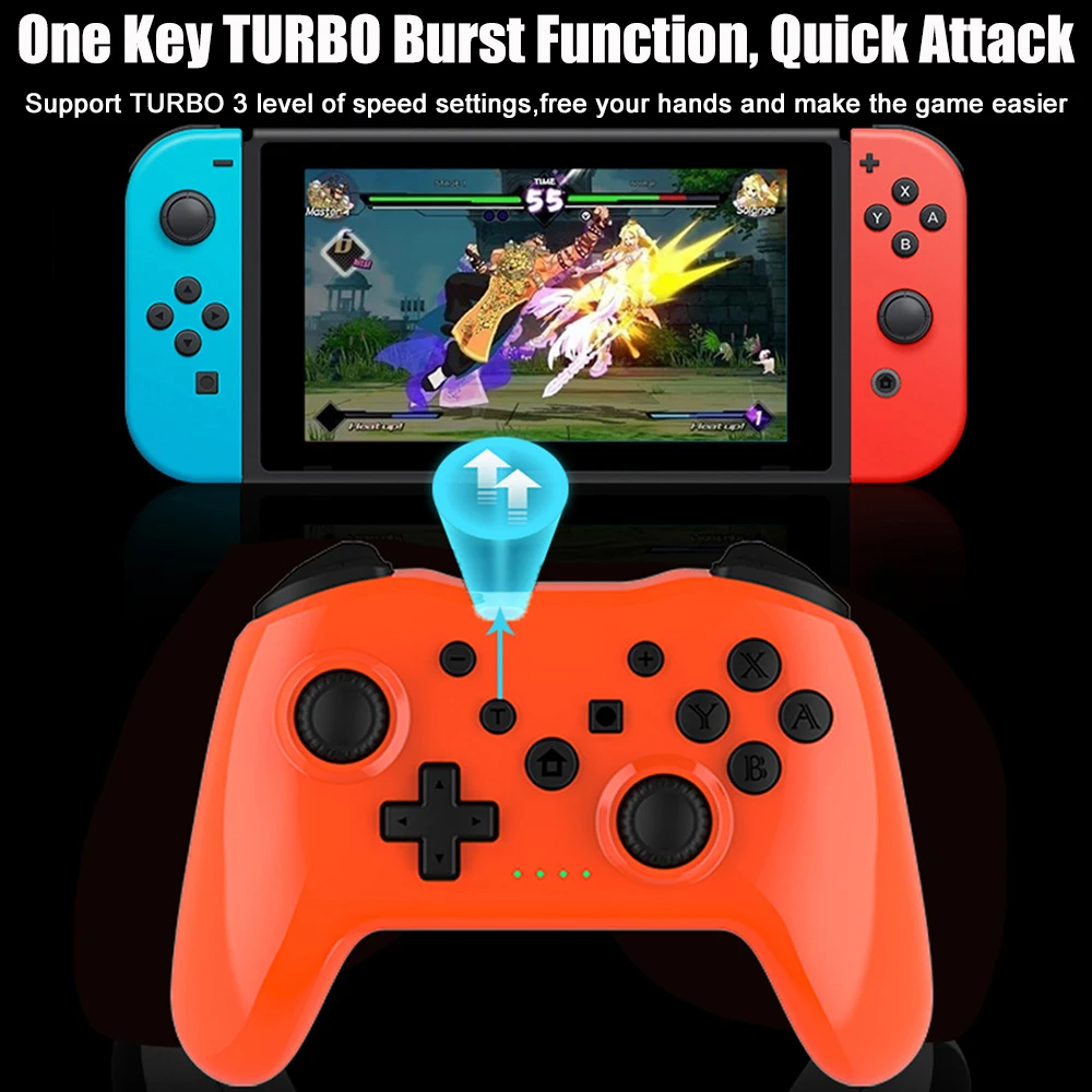 360&deg;Rocker Wireless Bluetooth Controller GAMINJA 360&deg;Rocker Wireless Bluetooth Controller No Latency BT Gamepad HD Vibration PC Joystick For Nintendo Switch