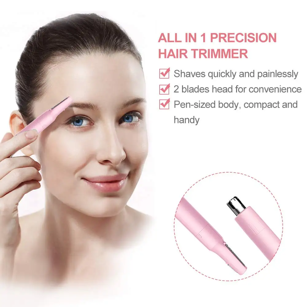TOUCHBeauty Hair Trimmer for Face Eyebrow Nose Ear Body Hair Trimming, All in ONE Hair Remover for Women & Men Dual Blades Shave 5