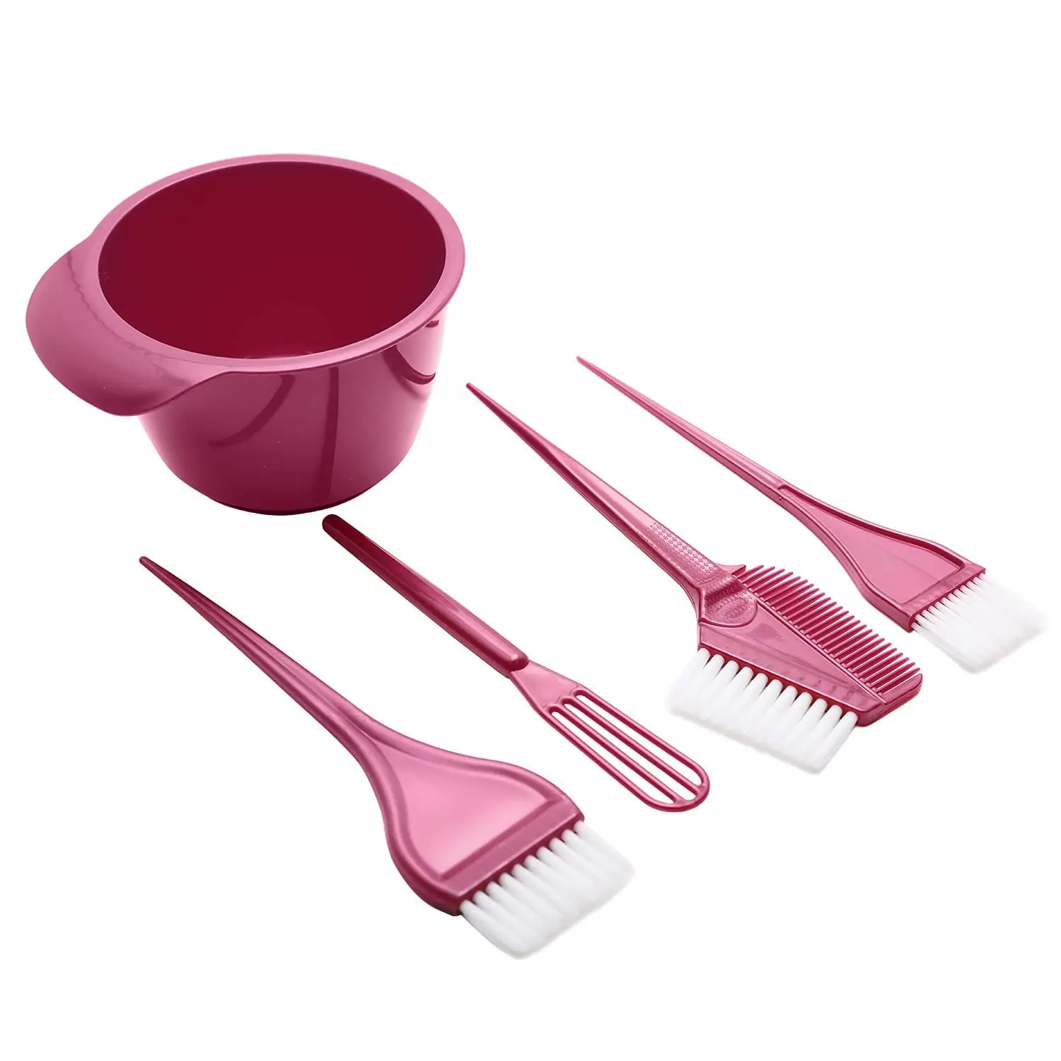 Haarfärbe-Set Professionell – 5-teilig, Mit Schale, Pinsel, Kamm & Clips, Für Salon Und DIY