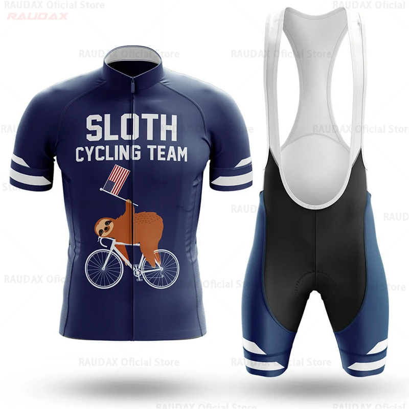 

New 2022 American Cycling Jersey Set USA Bicycle Clothing Shirts Suit Summer Mens Bicycle Bib Shorts MTB Maillot Ropa Ciclismo