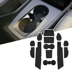 Premium Anti - Slip Rubber Door Groove Mat - Custom Car Interior Accessory (Black)
