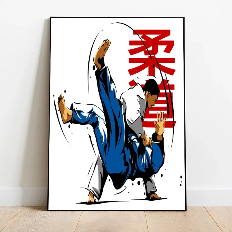 Kodokan Judo Jujitsu Posters and Prints Judoka Techniques Martial Dojo Print Canvas Painting Wall Art Pictures Room Home Decor