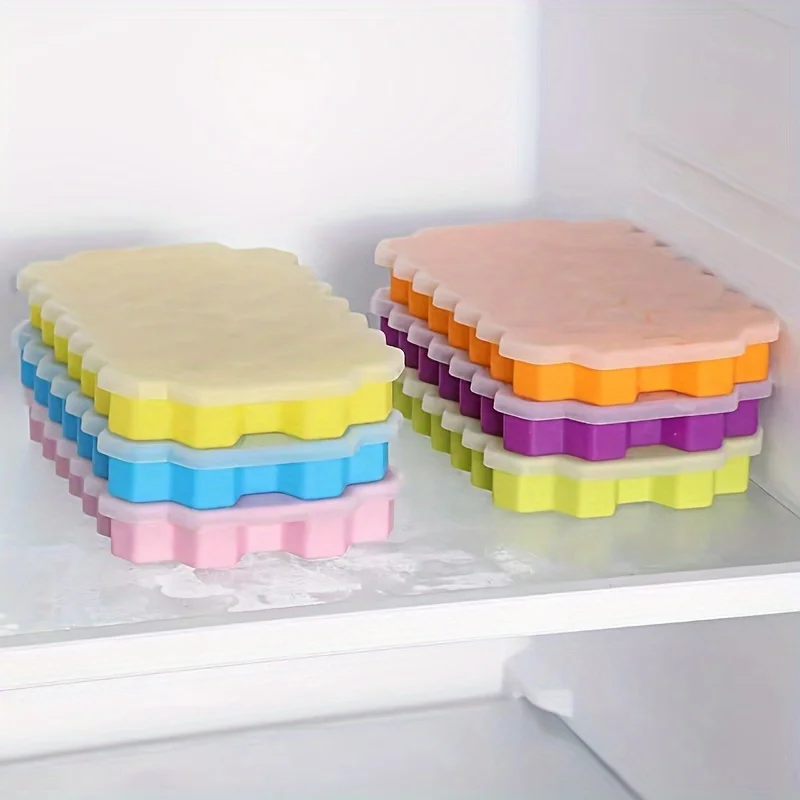 Description Picture 6 of itemLarge-capacity Ice Trays Silicone Mold Reusable Honeycomb Ice Cube Maker Food Grade Ice Maker with Lids Popsicle Mould Mold