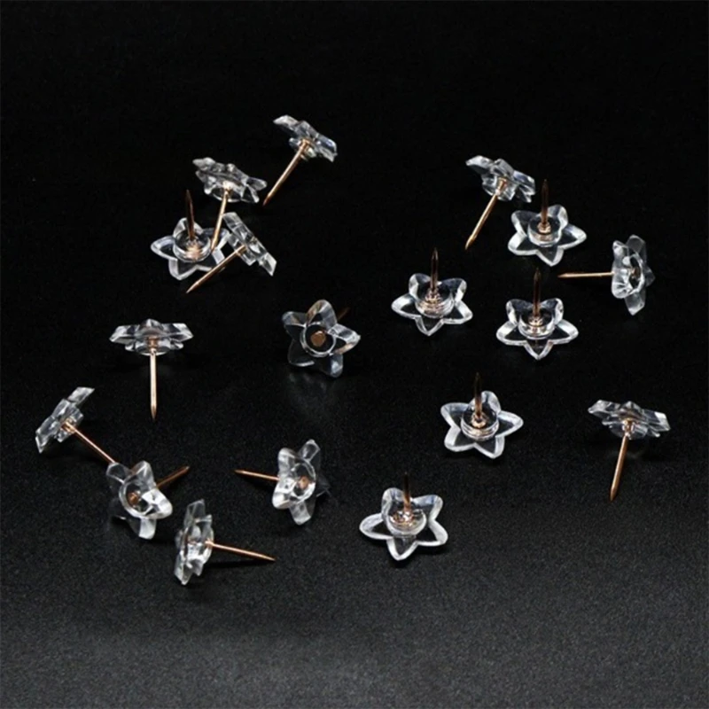100Pcs 바느질 핀 바느질 프로젝트에 대 한 투명 한 긴 직선 핀 DIY 쥬얼리 공예, 투명 압정 지도 핀 Dropship