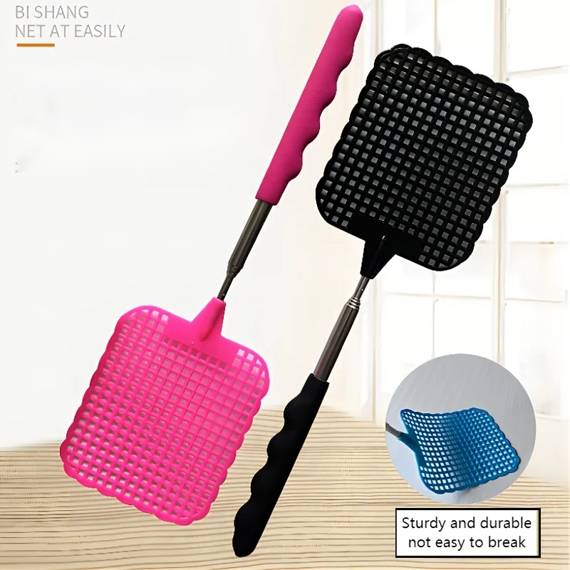 Description Picture 2 of itemA telescopic elongated mini fly swatter irons folding to catch flies mosquitoes plastic fly swatters
