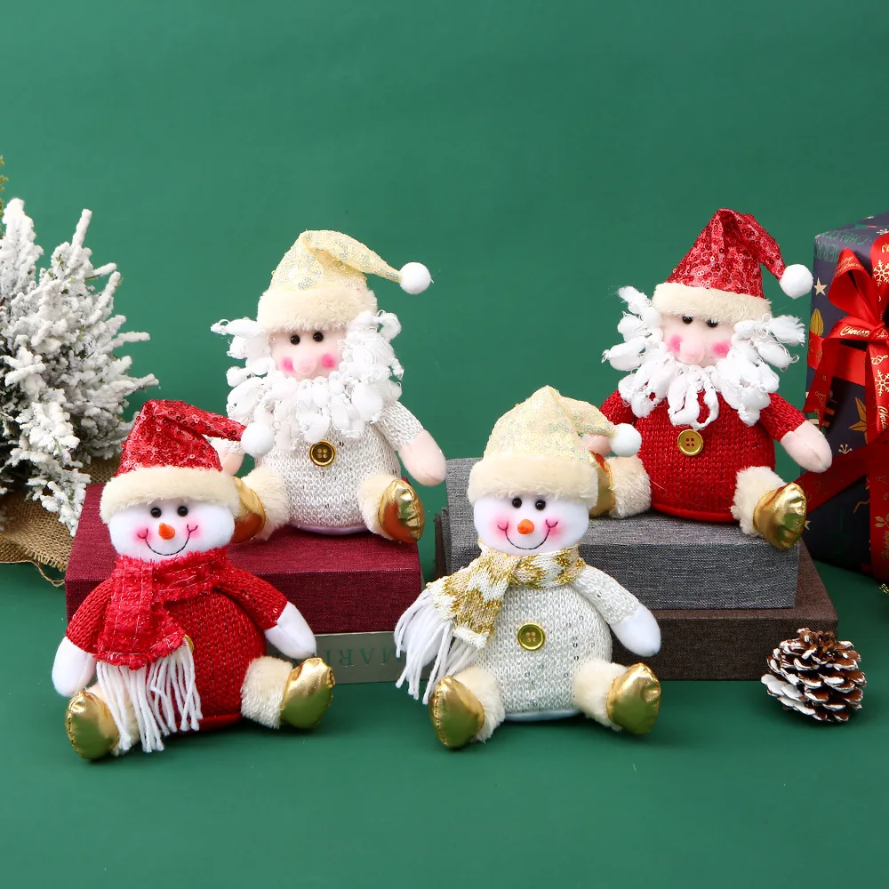 

Santa Claus new decoration snowman figure Christmas cloth window
