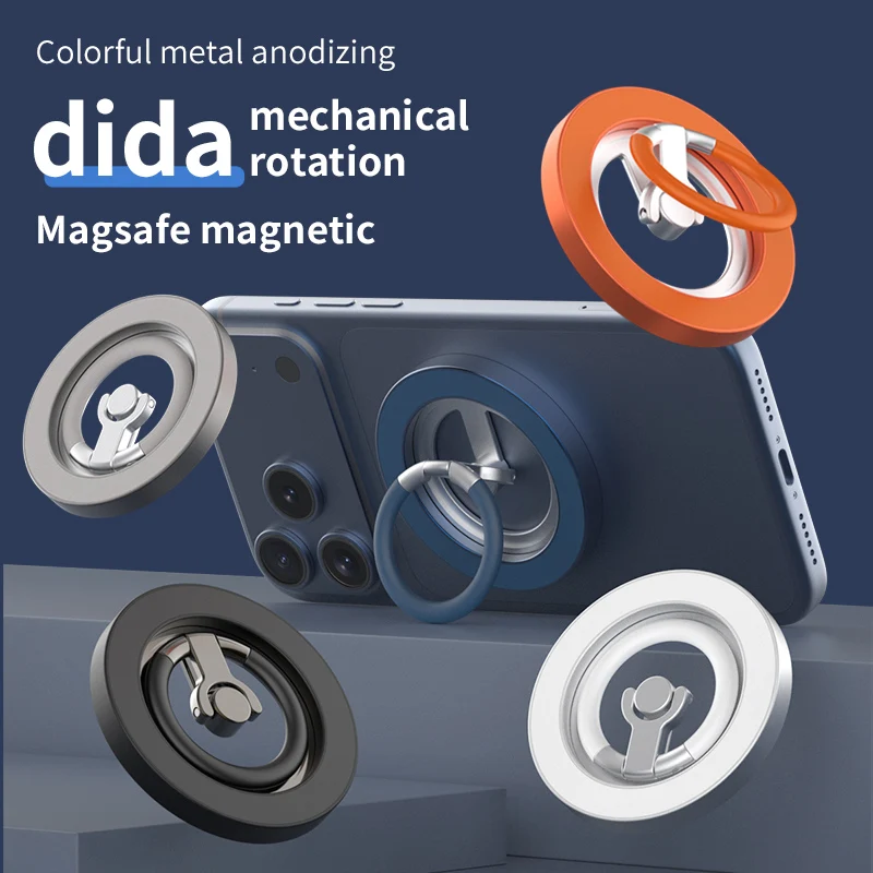 Dual-Sided Magnetic Phone Ring Kickstand and Grip - Folding Portable Stand