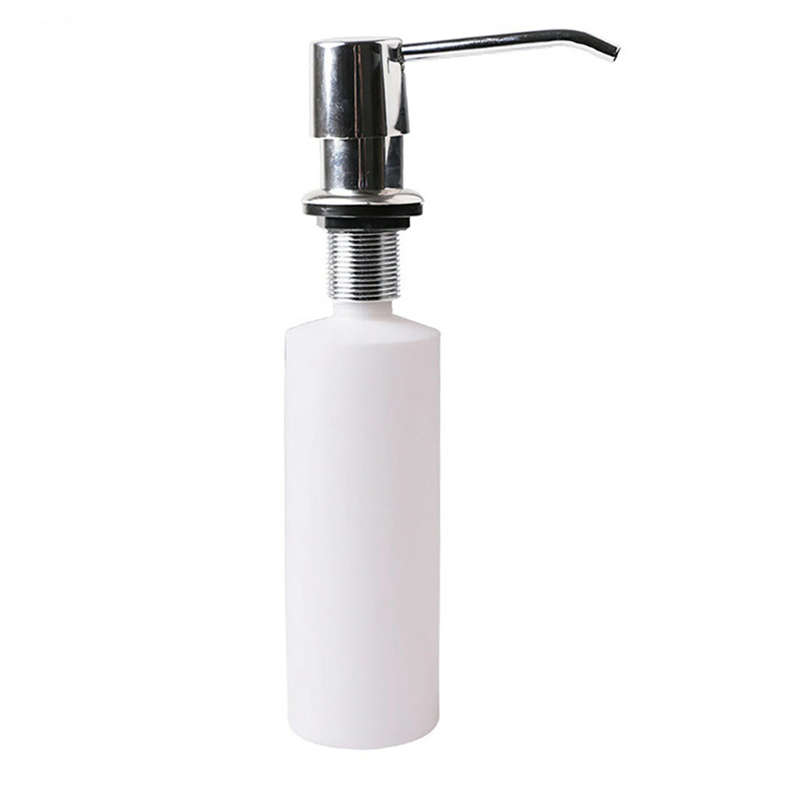 Description Picture 4 of itemStainless Steel Sink Soap Dispenser Built in Liquid Soap Bottle Manual Pressing Soap Lotion Dispenser Kitchen Accessories 300ML