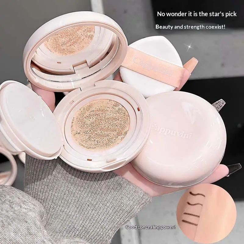 Cappuvini Air Cushion BB Cream Moisturizing Foundation Concealer Oil-control Waterproof Full Coverage Waterproof Face Cosmetics_voghion.com