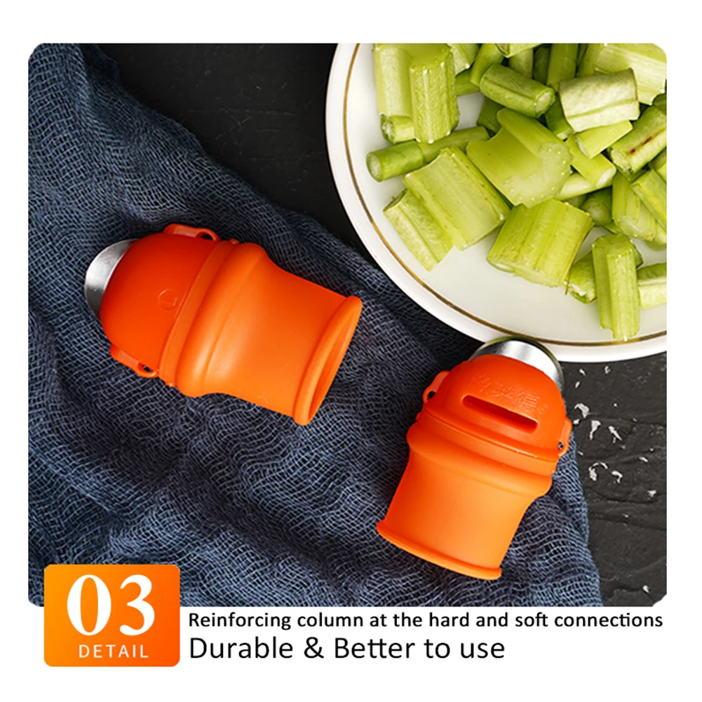 1-10 Set Thumb Knife Finger Protector Metal Fingernail Vegetable Cutter Harvesting Knife Plant Blade Scissors Cutting Glove Kits vegetable cutter finger protector finger guard