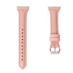 Premium 20mm Leather Smartwatch Strap - Elegant Replacement Wristband - 20mm (Pink)
