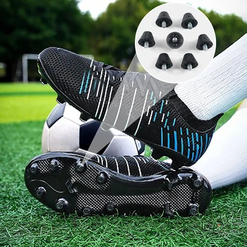 Lot De 12 Pointes M6 Pour Chaussures De Football – Caoutchouc Bleu – 8mm