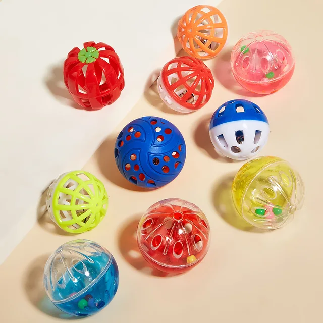 Colorful Plastic Bell Ball Mesh Hollow Ball Making Noise Teasing Cats Pet Supplies Self Fun Gnawing Cat Toys Colorful Plastic Bell Ball Mesh Hollow Ball Making Noise Teasing Cats Pet Supplies Self Fun Gnawing Cat Toys
