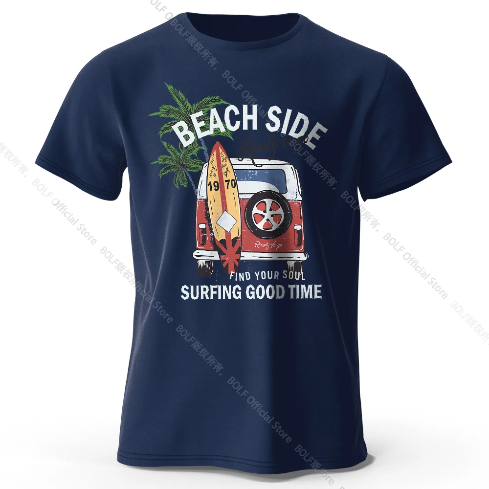 Retro Surf Badge Graphic Unisex Cotton T-Shirt