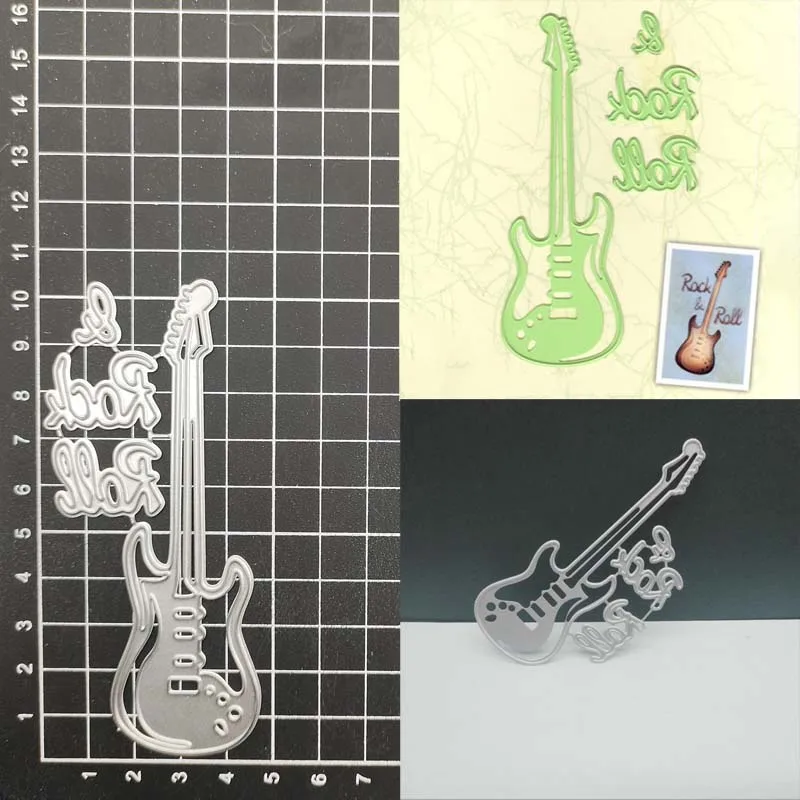 

Guitar Metal Cutting Dies Stencil DIY Scrapbooking Album Paper Card Template Mold Embossing Craft Decoration