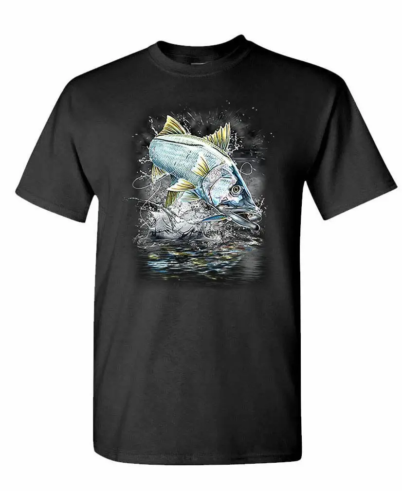 Jumping Snook - Angler Fishing Lake Fisherman-T-Shirt Unisex