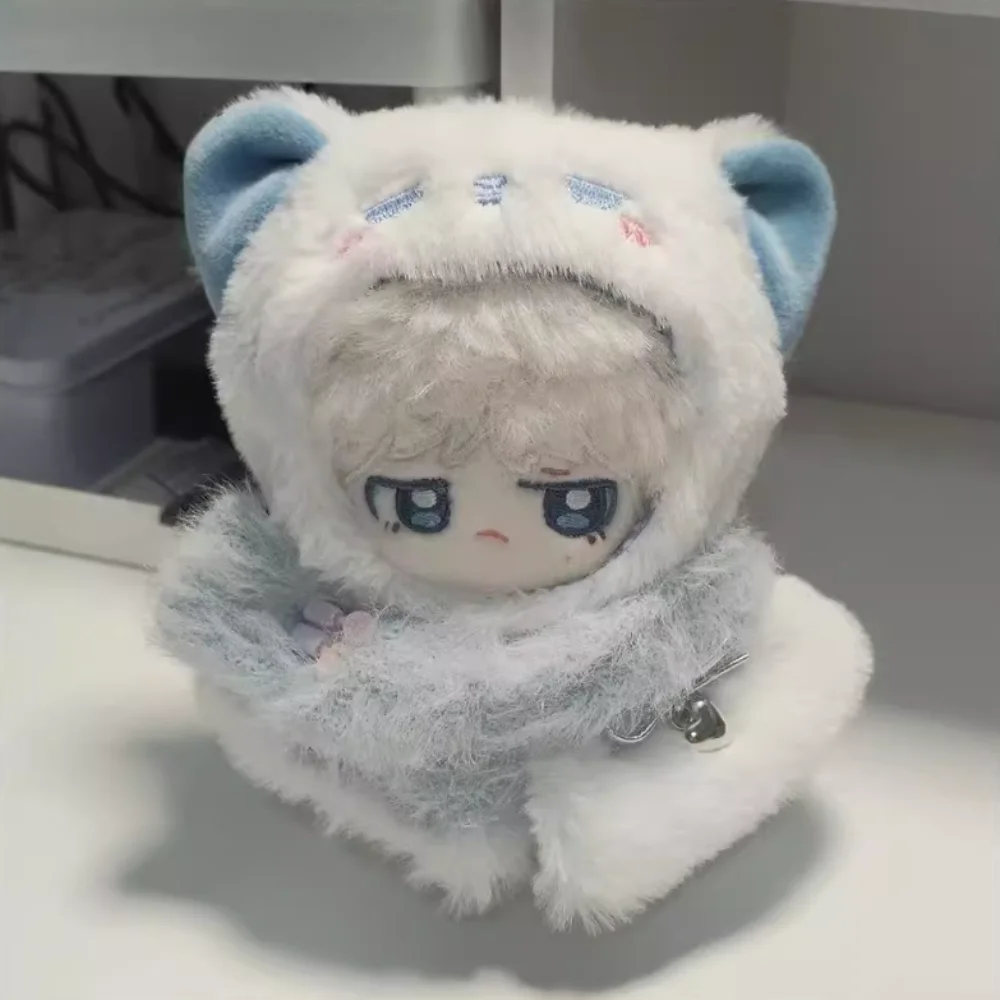 Plush Cloak 10cm Cotton Doll Clothes Suit Cute 20cm Doll Clothes Outfit Dress Up Blue Doll Clothes Set 10/20cm Cotton Doll