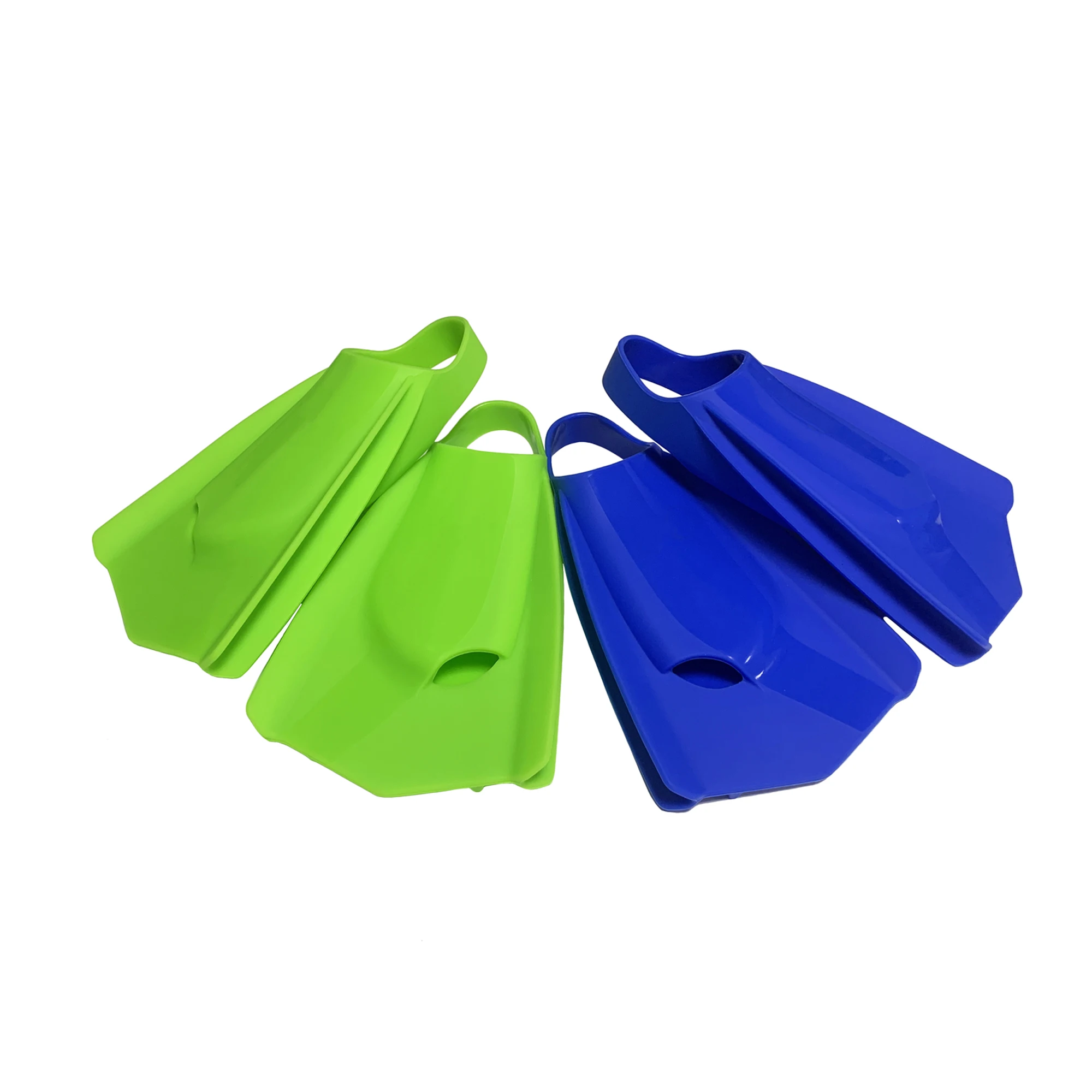 Professional Adult Swim Training Fins Comfortable Silicone Short Blade Flippers Left-Right Design with Open Heel 1pc multi function triangle drill four blade design small incision resistance precise effortless punching power tool accessory