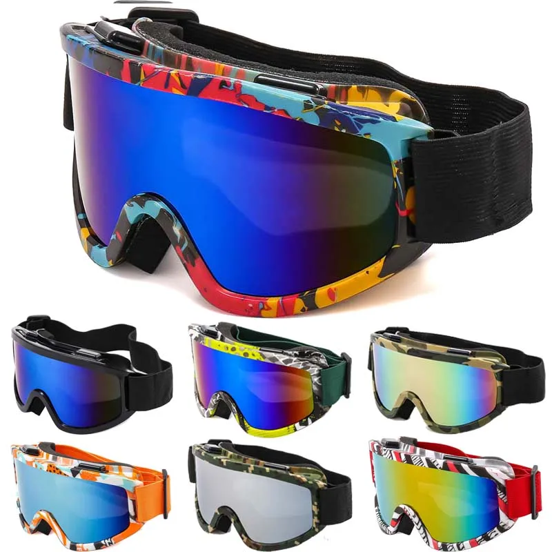 Зимние лыжные очки, двухслойные ветрозащитные мотоциклетные очки с защитой от запотевания, UV400, унисекс, уличные спортивные очки для велоспорта, сноуборда