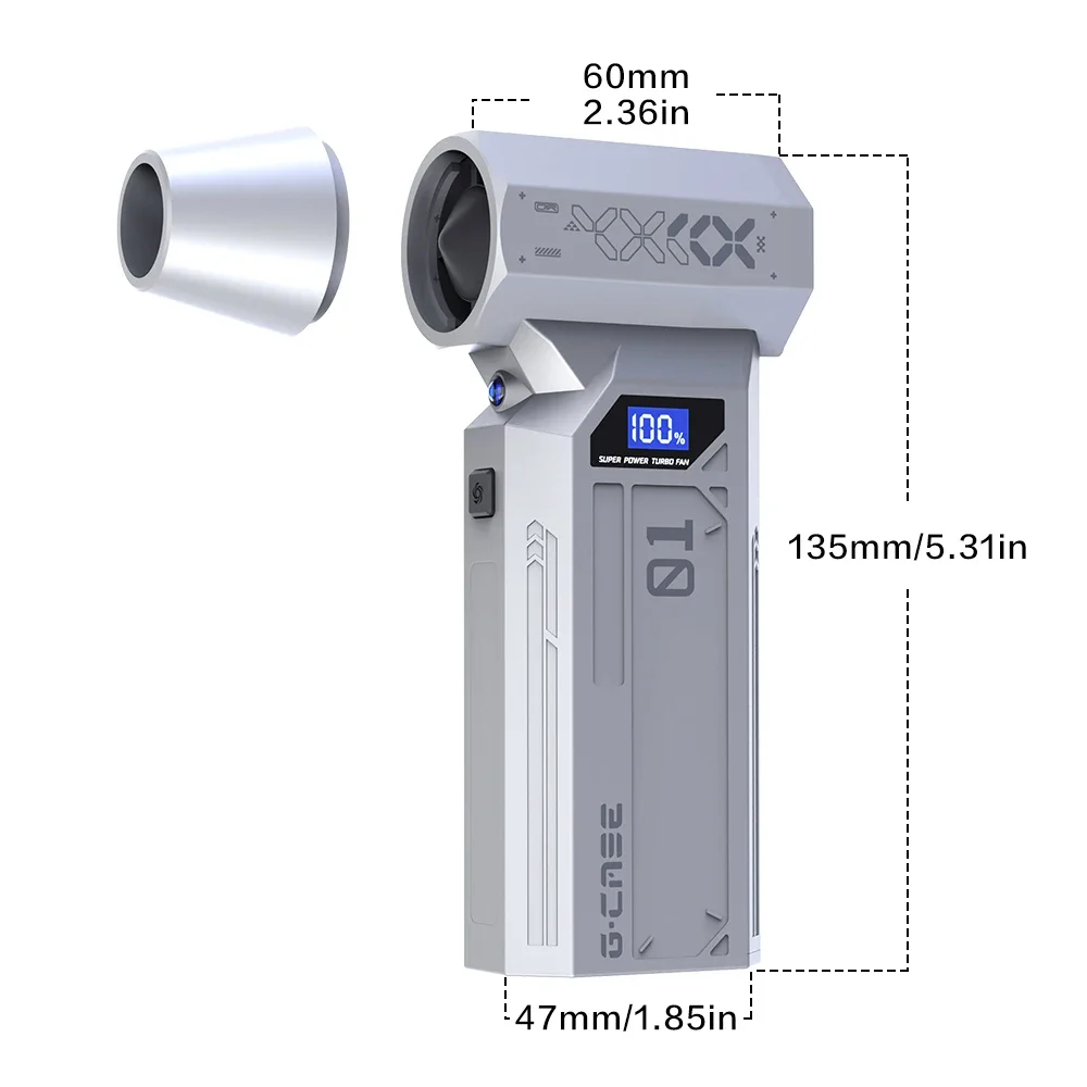 120000RPM Electric Air Turbo Blower Jet Fan Brushless Motor Rechargeable With Type C Portable Dust Cleaner For Keyboard Car