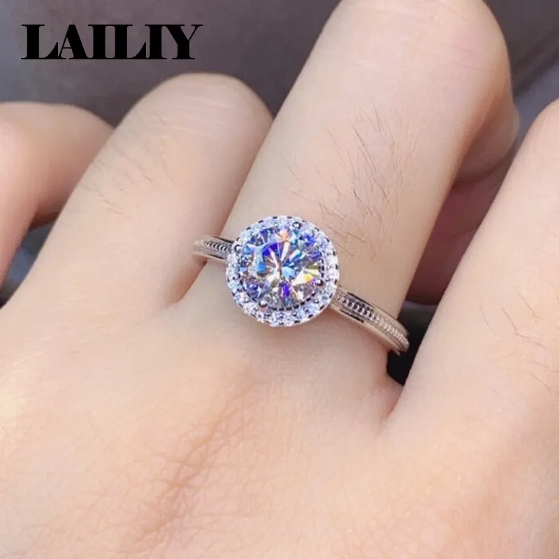 LAILIY 라운드 풀 다이아몬드 여덟 하트 여덟 화살표 조절 가능한 반지 여성 패션 주얼리