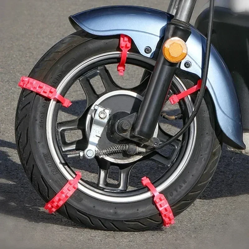 Tire Chains 10/20PCs Universal Motorcycles Anti-Skid Snow Chains Winter Wheels Anti-slip Ties