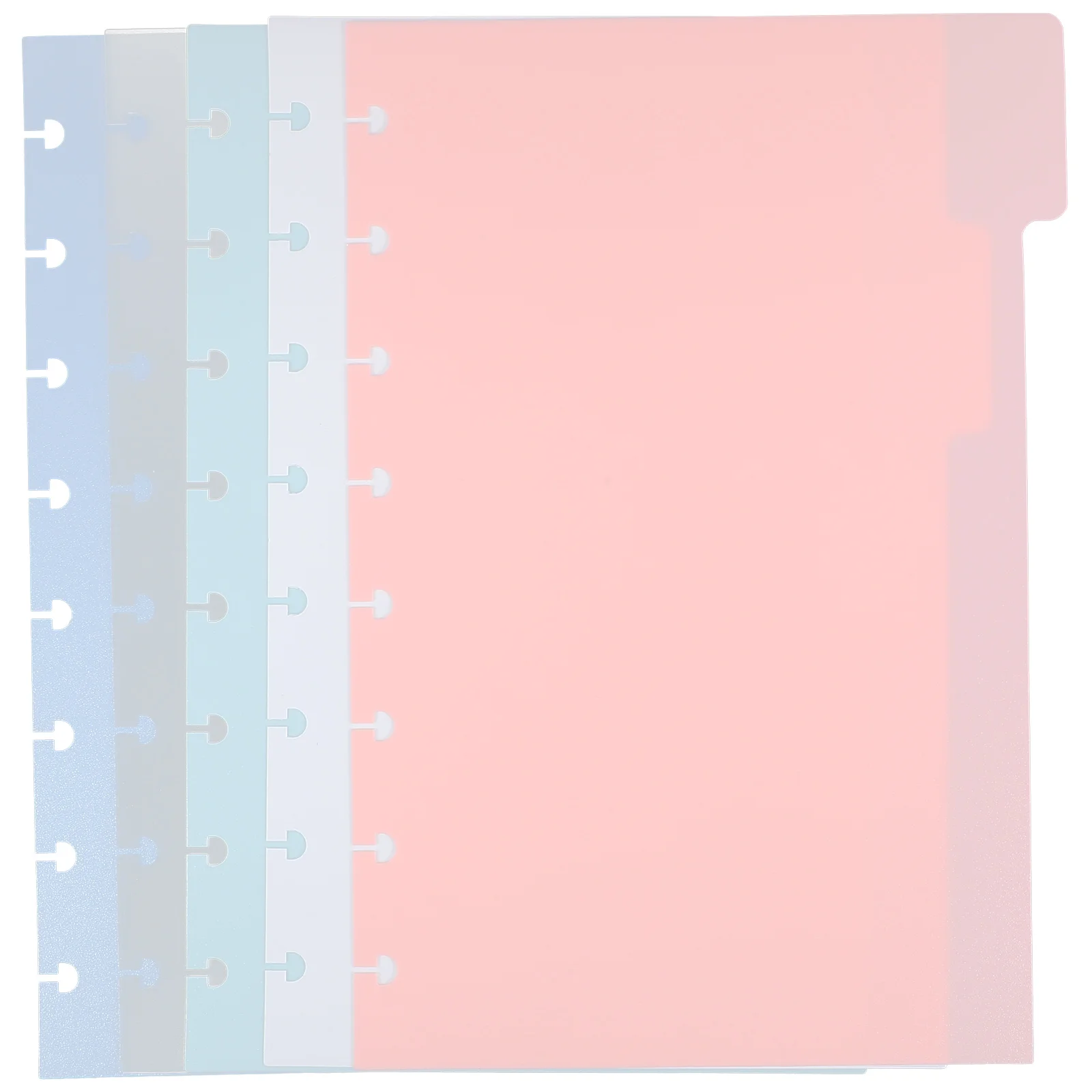 Notebook Binder Divider 5 Pcs Binder Separators Mushroom Hole Classification Clip Binders Punched Dividers