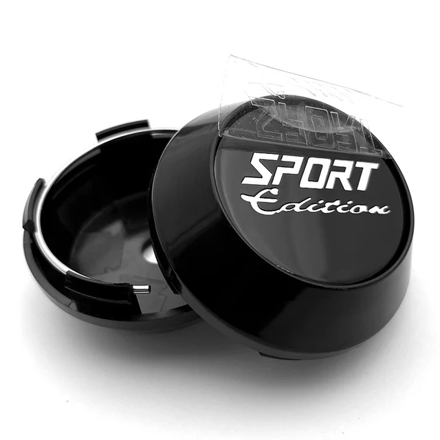 4 Cache-Moyeu Universels 60 Mm - Noir ABS, Pour Jantes De Voiture (OD 60mm, ID 56mm)