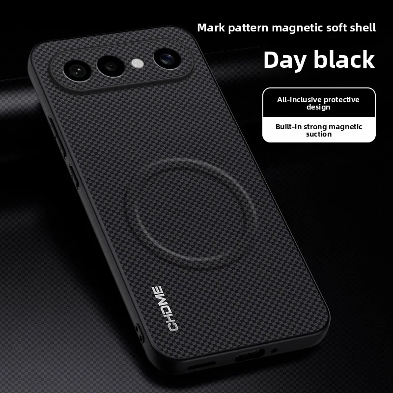 Luxury Magnetic Leather Cover with Textured Design