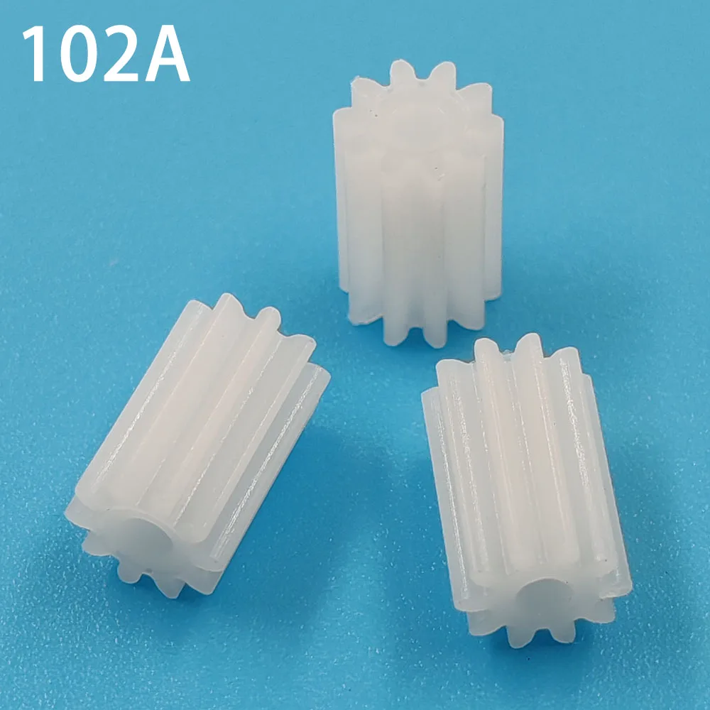 102A 0.5M Long Spur Gear Modulus 0.5 10 Tooth Plastic Gear Motor Fitting Toy Accessories 10pcs/lot motor gear transmission gear electric bike gear cassette deck tape gear electric chain saw gear