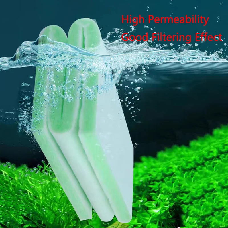 Practical Biochemical Aquarium Cotton Sponge Fish Tank Filtration Foam Green Spongs Aquarium Accessories Water Filter Cotton Mat 6